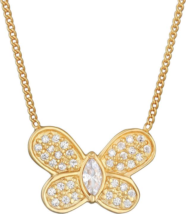 Produktbild Elli Kristall Kette, Schmetterling (925er Sterling Silber, Zirkonia, 45 cm)