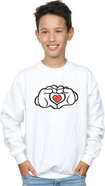 Actual product image Disney Boys Mickey Mouse Heart Hands Sweatshirt (128)