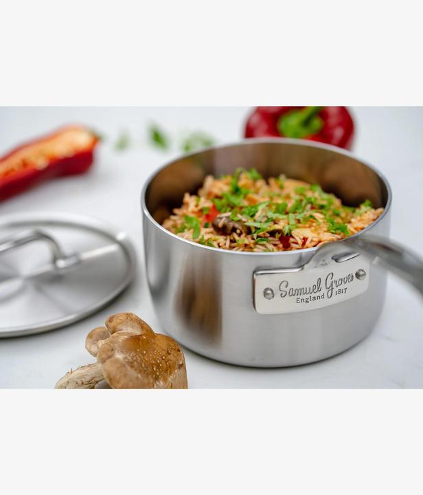 Actual product image Samuel Groves Casserole silver (18 cm, Saucepan, Stainless steel)