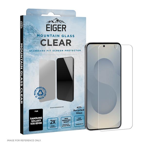 Image du produit Eiger Display-Glas Standard Fit Mountain Glass Clear (1 pièce(s), Samsung Galaxy S25 Edge)