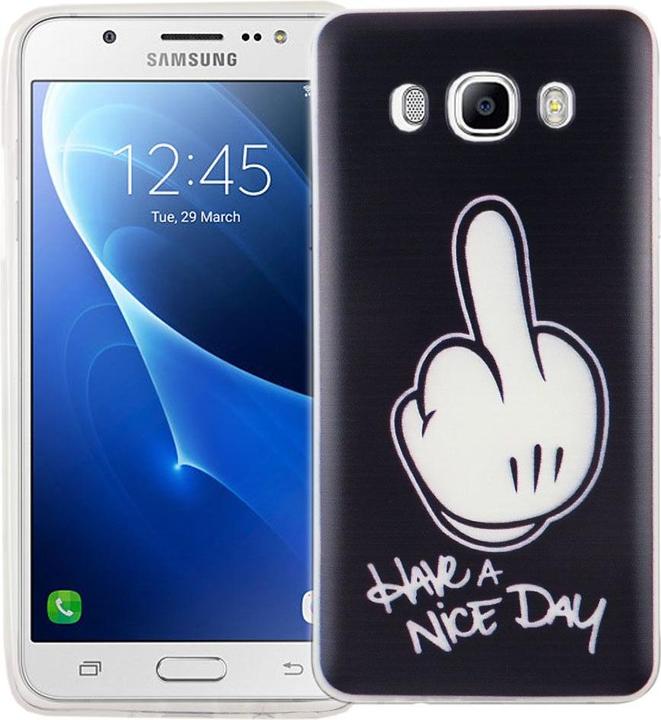 König Design Handy Hülle für Samsung Galaxy J5 2016 Mittelfinger Tasche Case Cover Motiv Slim (Samsung Galaxy J5 (2016))