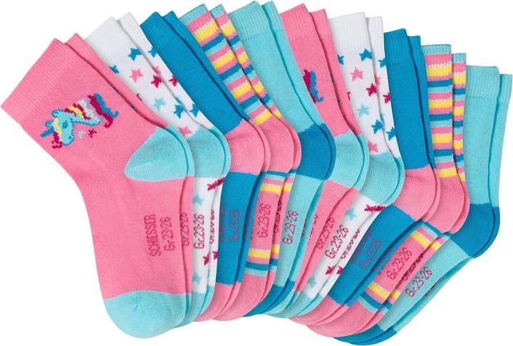 Produktbild Schiesser Einhorn - 10 Paar Kindersocken Mädchen (10er Pack, 23 - 26)