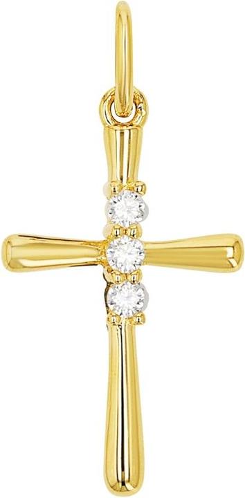 Produktbild Amor Anhänger für Damen, 925 Sterling Silber, Zirkonia synth. | Kreuz (Silber 925)