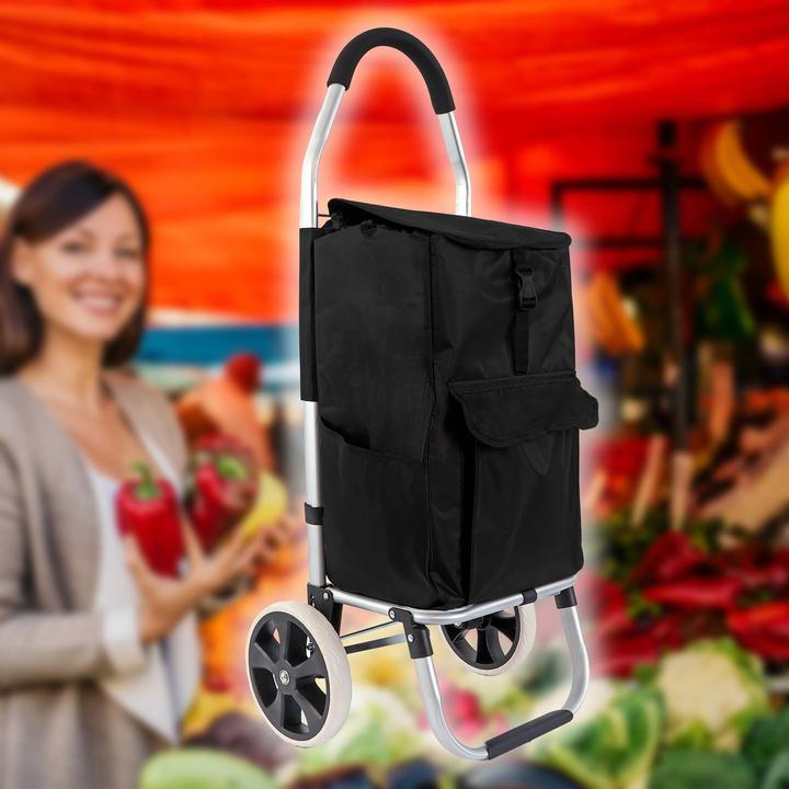 Produktbild Wiltec Einkaufstrolley klappbar 40kg Einkaufsroller Einkaufswagen Einkaufstasche