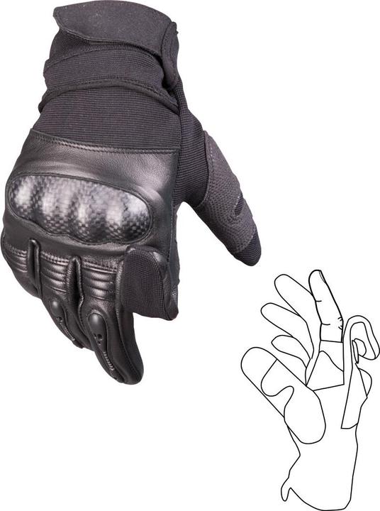 Produktbild Mil-tec Tactical Gloves Gen.2 Leder Schwarz M (M)