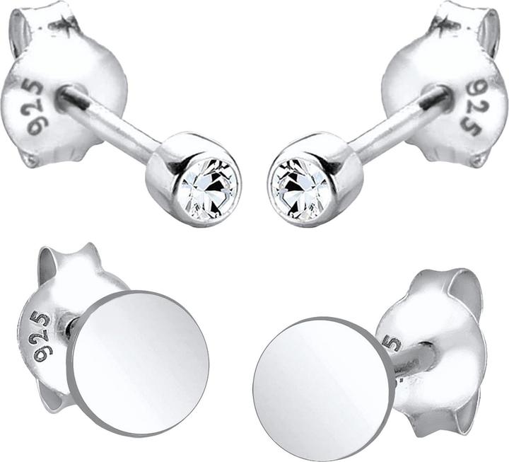 Elli Boucles d'oreilles en cristal, plaquettes (Argent sterling 925, Cristal de verre)