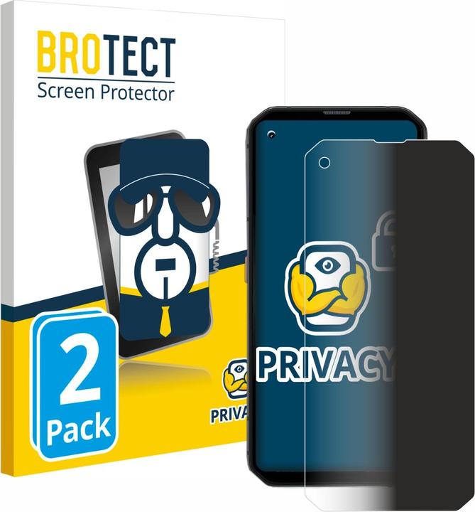 Actual product image BROTECT Anti-spy privacy film Blue light protection film (2 Piece, Blackview BL6000 Pro)
