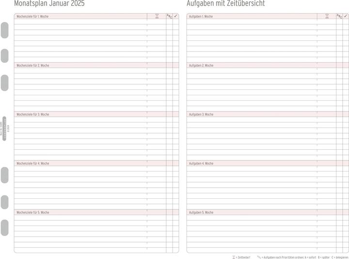 Actual product image Chronoplan Monthly plan (A5, German)
