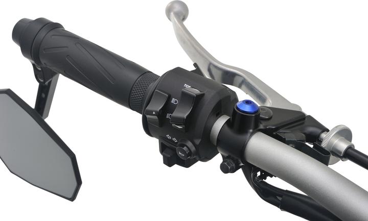 Image du produit Daytona Cache-vis aluminium CNC anodisé bleu F. Miroir filetage M10 X P1.25 filetage à droite