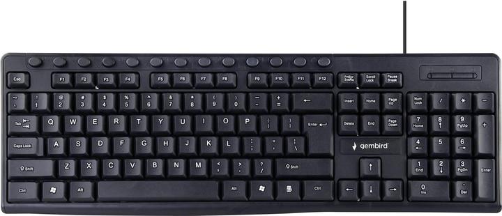 Produktbild Gembird Multimedia-Tastatur US-Layout schwarz (DE, Kabelgebunden)
