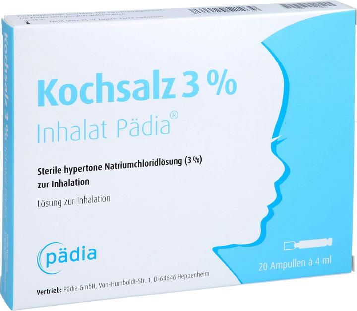 Actual product image Pädia Kochsalz 3% Inhalat Paedia, 20 St IHA