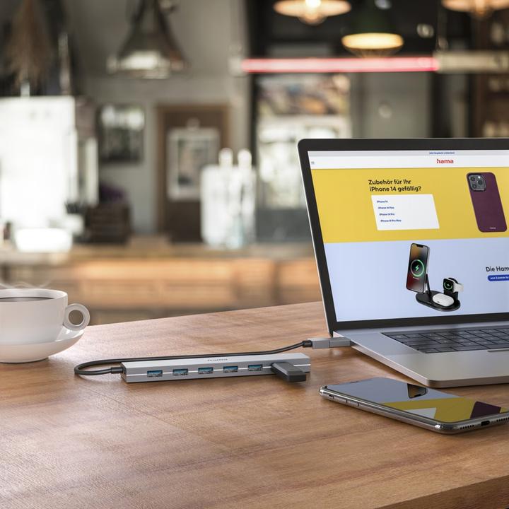 Image du produit Hama 7 Port USB-Hub (USB-C, 7 Ports)