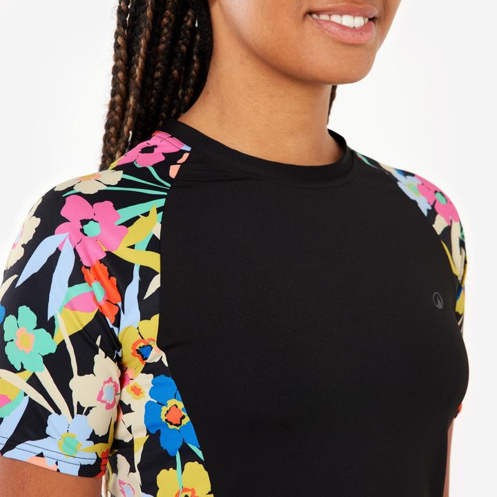 Actual product image Olaian UV-Shirt Surfen Damen UV-Schutz 50+ Kanika schwarz (L)