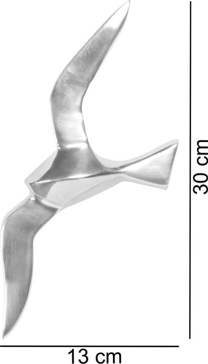 Produktbild FineBuy Wanddekoration Möwe Aluminium 30 cm