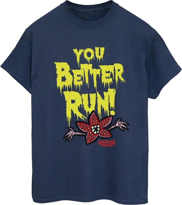 Immagine prodotto Netflix Stranger Things You Better Run Maglietta Ampia Donna (5XL)