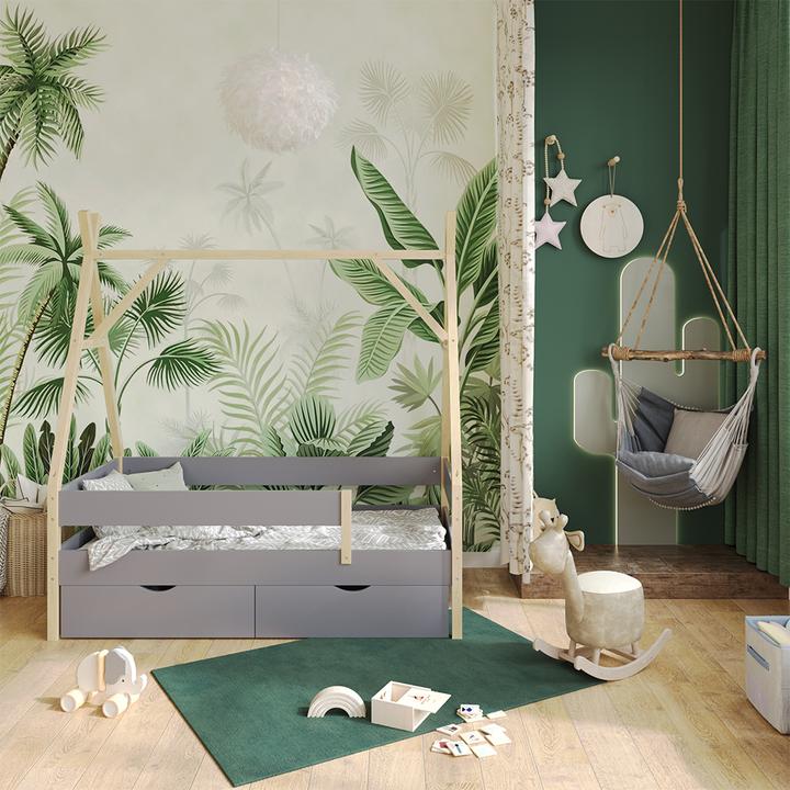 Actual product image VitaliSpa Tipi bed Bali, Grey, 80x160 cm with 2 drawers (80 x 160 cm)
