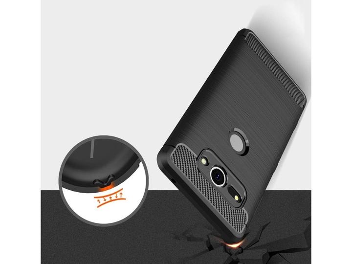Produktbild Screenguard Sony Xperia XZ2 Compact Hülle Carbon Brushed Soft TPU (Sony Xperia XZ2 Compact)