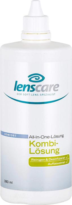 4Care Lenscare Kombi-Lösung für weiche Kontaktlinsen, 380 ml Lösung (All in One Lösung, 380 ml)