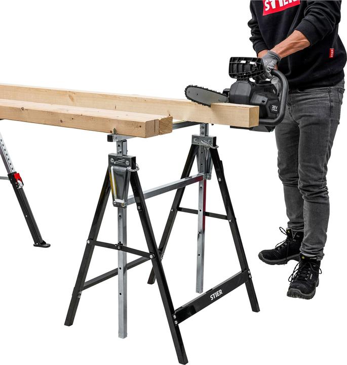 Image du produit Stier Tréteau télescopique 200 kg (68 cm, 1300 cm)