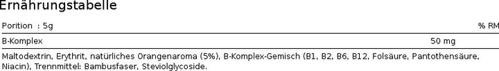 Valori nutrizionali e ingredienti Nature's Finest Bevanda B-Complex (1 Pezzo/i, Polvere)