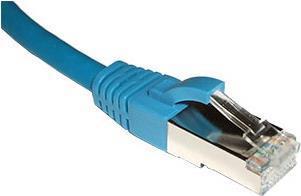 Actual product image Blue 5 meter LSZH SFTP CAT6A patch cable with RJ45 connectors. Cat6a s/ftp lszh blue 5.00m (S/FTP, CAT6a, 5 m)
