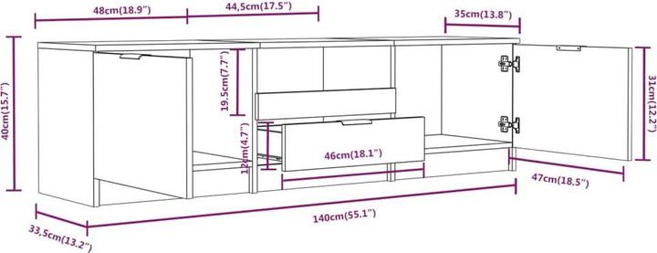 Immagine prodotto VidaXL Cohen (140 x 35 x 40 cm)