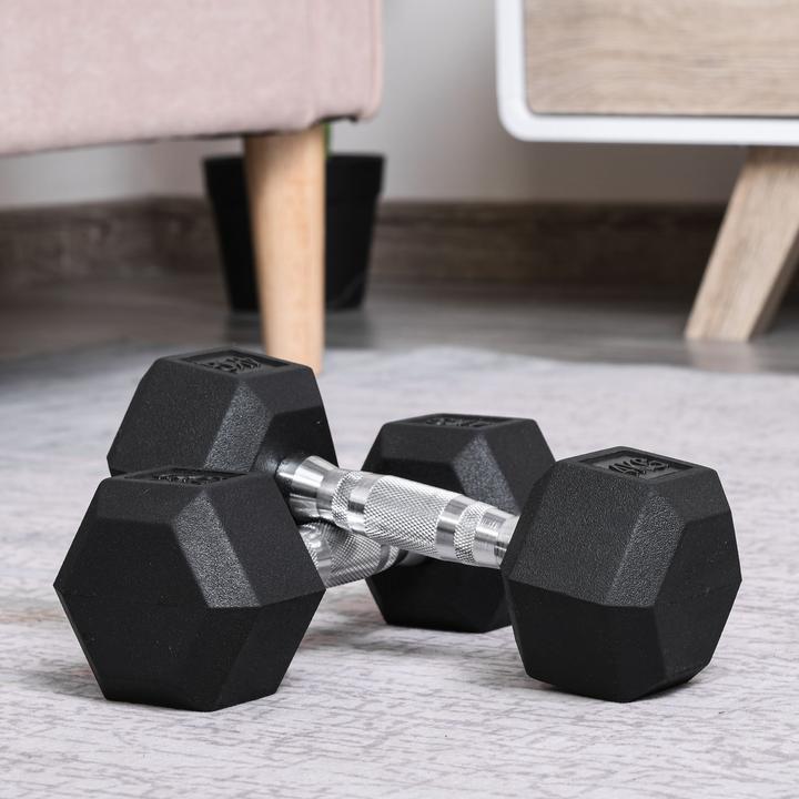 Immagine prodotto Homcom Set di 2 manubri esagonali (2 x 4 kg)
