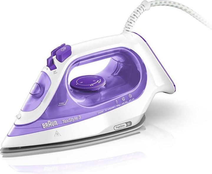 Image du produit Braun TexStyle 3 Fer à repasser à sec & vapeur Violet (2350 W, 160 g/min)