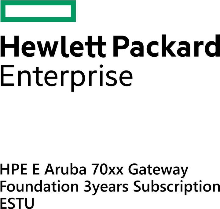 Image du produit HPE E Aruba 70xx Gateway Fnd 3yr Sub E-STU (1 Dispositifs, 36 mois)