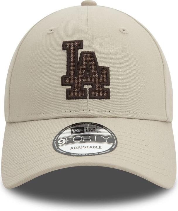 Actual product image New Era 9Forty Cap - CHECK INFILL Los Angeles Dodgers beige