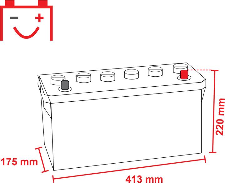 Actual product image Varta I6 ProMotive Black 610 050 085 Truck Battery (12 V, 110 Ah, 850 A)