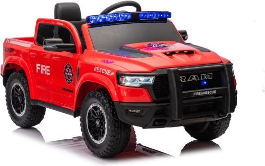 Produktbild Es-toys Kinderfahrzeug – Elektro Auto „Feuerwehr Dodge RAM“ 4 Motoren- 2,4Ghz Fernsteuerung, MP3 + Sir
