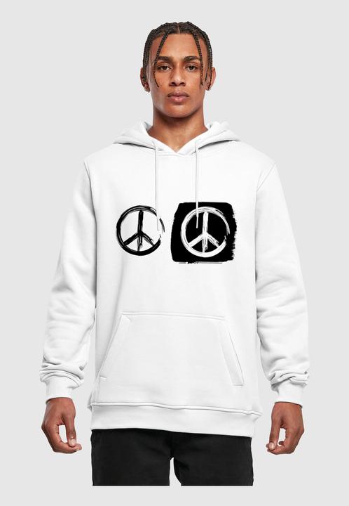 Actual product image Merchcode Peace - Double Peace White Heavy Hoody - 161365 (L)