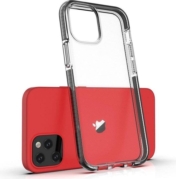 Image du produit Hurtel Spring Case clear TPU gel protective cover with colored frame for iPhone 13 mini light blue (Apple iPhone 13 mini)