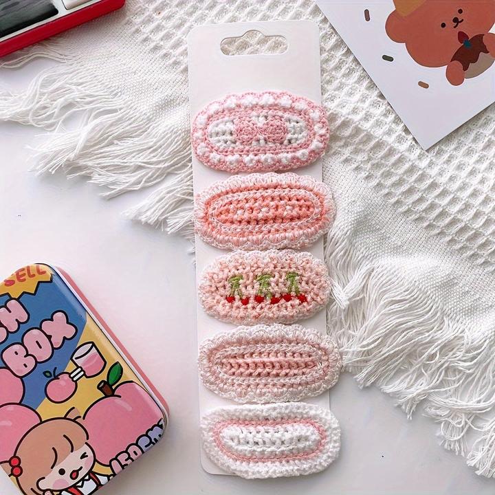 Produktbild Activity Board 5pcs Vielseitig gestrickte süsse Blume Haarspangen, niedliche Kopfbedeckung (5 Stk.)