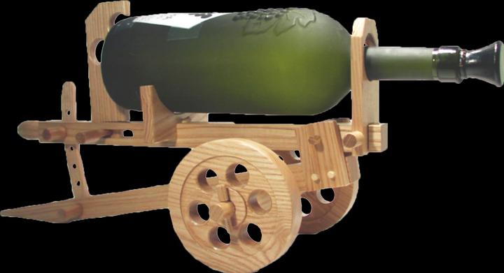 Produktbild Mayer - the gift factory Holz-Kanone als Flaschenhalter (Weinflaschenhalter)