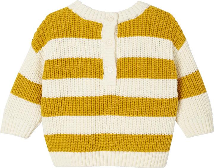 Vertbaudet Baby Streifenpullover mit Frottee-Buchstabe