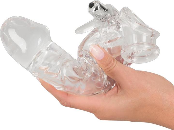 Actual product image RealRock Clear Penis Sleeve Vibro