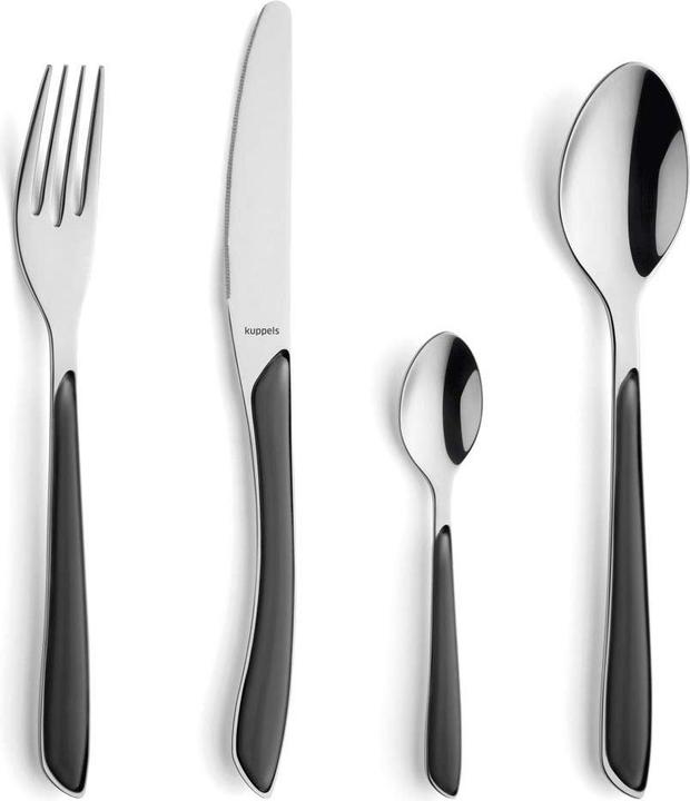 Produktbild Kuppels PRISMA Besteckset 24-teilig, schiefergrau, satiniert, für 6 Personen (24 Stück, Besteck Set)
