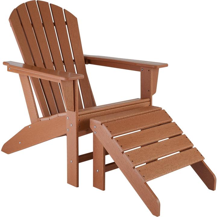 Immagine prodotto tectake Sedia da giardino Joan con poggiapiedi