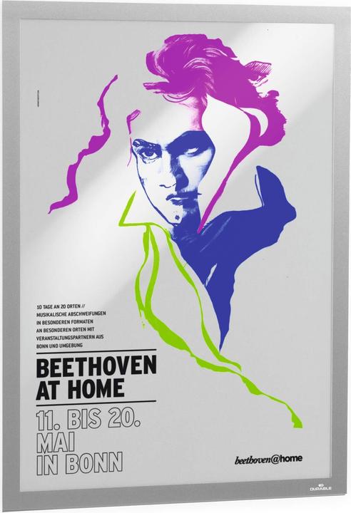 Actual product image Durable DURAFRAME® POSTER information frame, self-adhesive, for format A2, silver, pack