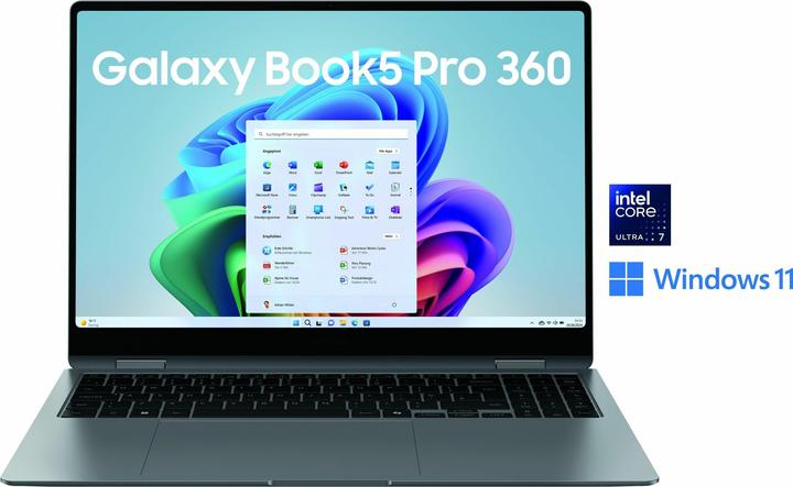 Actual product image Samsung Galaxy Book5 Pro 360 (16", Intel Core Ultra 7 256V, 16 GB, 512 GB, DE)