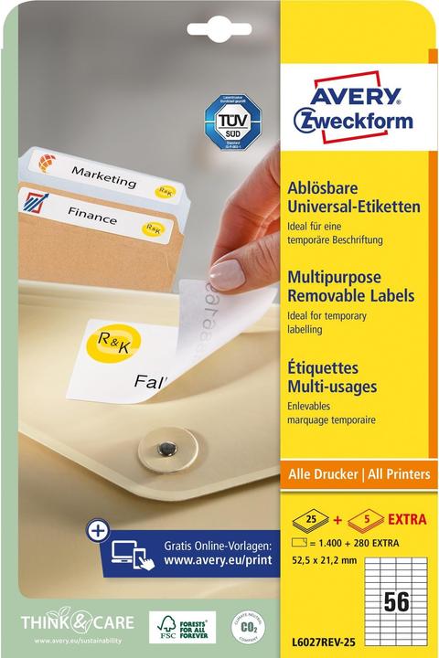 Produktbild Avery Universal-Etiketten