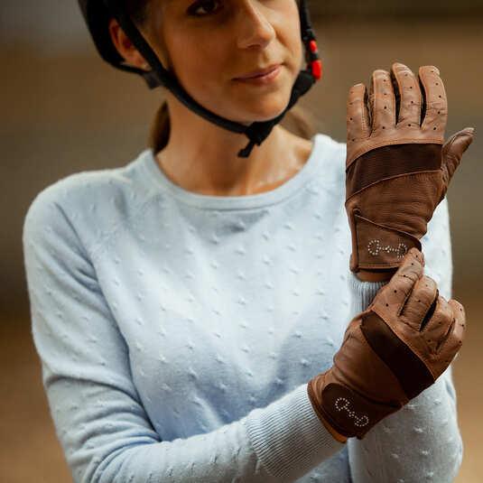 Produktbild Horze Reithandschuhe aus Leder und Mesh, Damen (9)