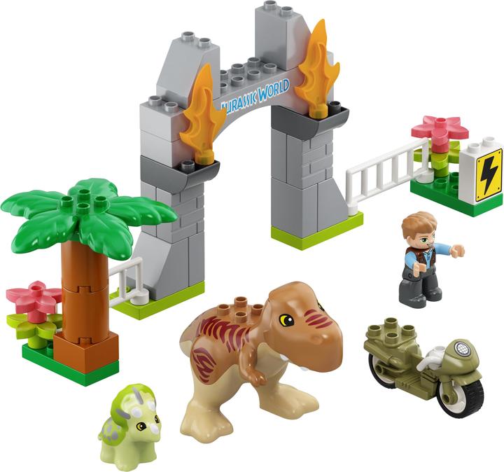 Produktbild LEGO Ausbruch des T. Rex und Triceratops (10939)