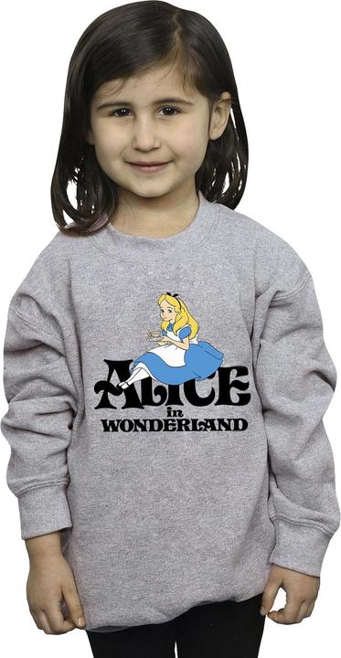 Actual product image Disney Girls Alice In Wonderland Tea Drinker Classic Sweatshirt (140, 146)