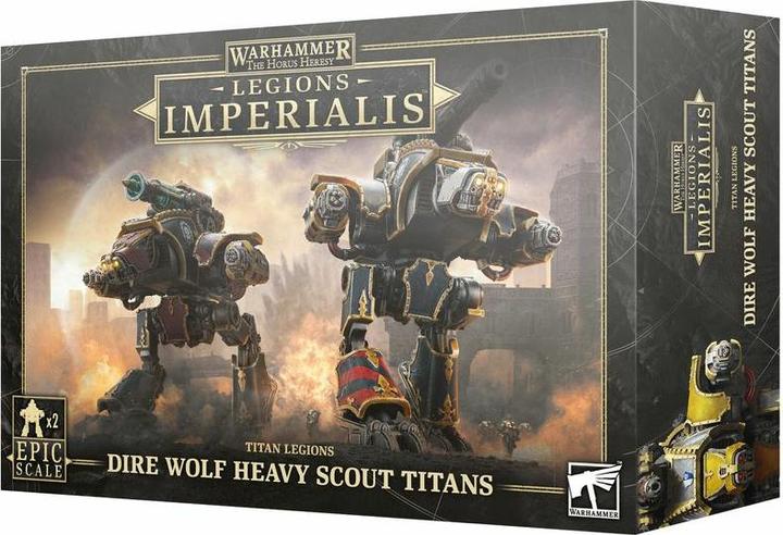 Produktbild Games Workshop Legions Imperialis: Dire Wolf Heavy Scout Titans (Kunststoff)