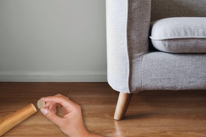 Actual product image Fix-o-moll Parquet glides (Parquet floor gliders, 4 Piece)