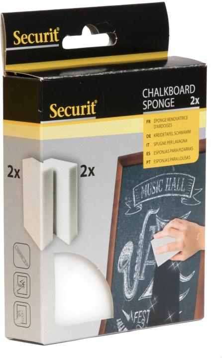 Image du produit Securit Tableau à craie - Jeu de 2 éponge