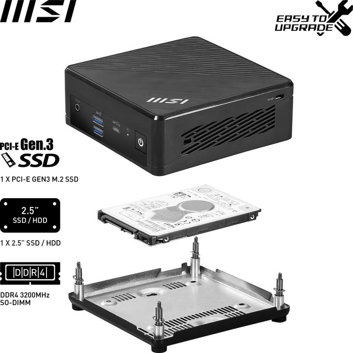 Image du produit MSI Cubi N ADL-006DE (Intel N200, 4 Go, 128 Go, Intel UHD Graphics)